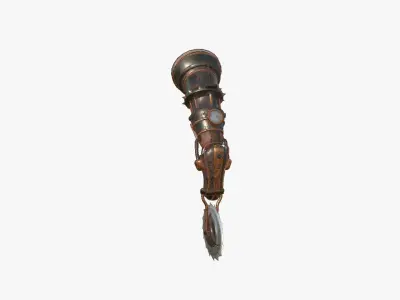 Robotic Arm A09 Steel Dirt - Character Design SciFi Low-poly 3D model