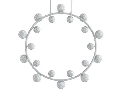 AK947 chandelier with balls hanging from it 3D model