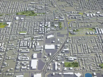 Arvada - City 3D Model Low-poly 3D model