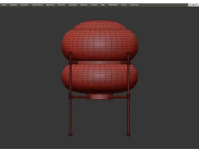 Adams Table Lamp Low-poly 3D model