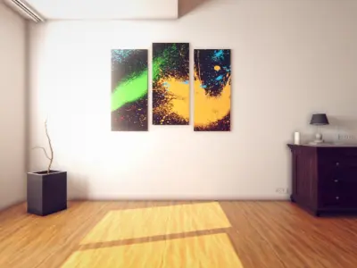 Modern Archviz Bedroom Low-poly 3D model