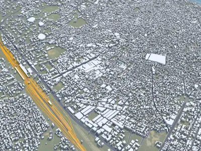 Moradabad Uttar Pradesh India 15km AI Low-poly 3D model