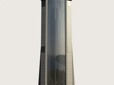 Building Skyscraper City Town Downtown Street Futuristic Utopia Low-poly 3D model