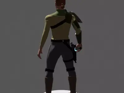 Stylized Male Space Force Warrior 3D print model