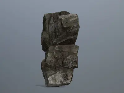 Stone rock Low-poly 3D model shop