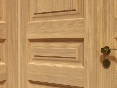 Door classic with portal 01 double 3D model