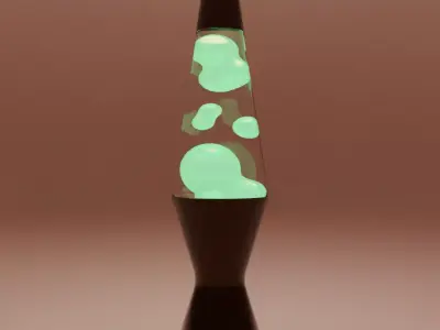 Lamp lava animated 3D model