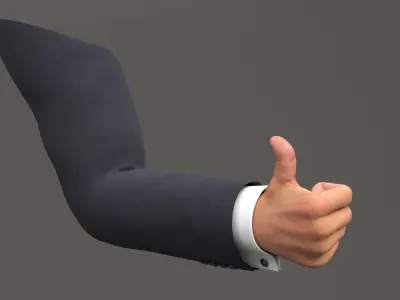  Male Arm Thumbs Up Animated Rigged for Maya 