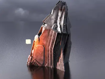 Sci-F ancient Shipwreck 1 3D model