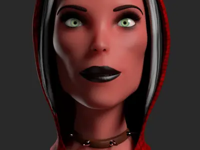 Evil Woman Low-poly 3D model