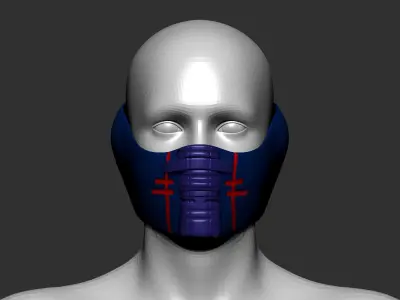 helmet gas mask high poly sculpt 3d printable  3D model