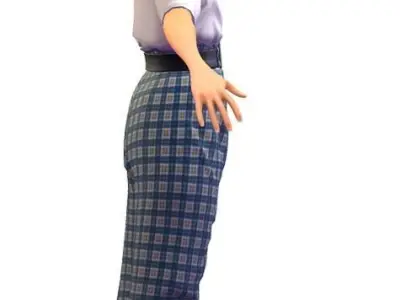 Cartoon High Poly Subdivision Avatar 017 3D Model Low-poly 3D model
