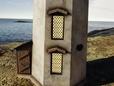 Lighthouse red 3D model