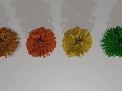 Trees four 3D model