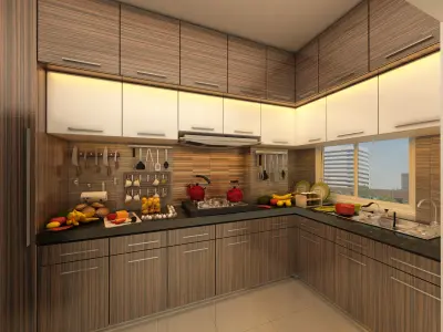 Kitchen Interior  Free 3D model
