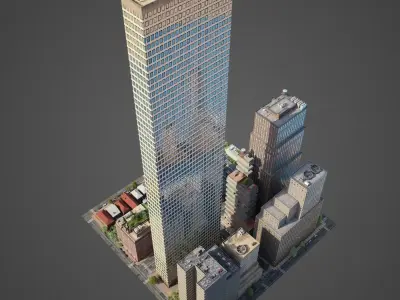 Realistic City District H11-R7 3D model