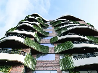 MODERN APARTMENT BUILDING 3D model