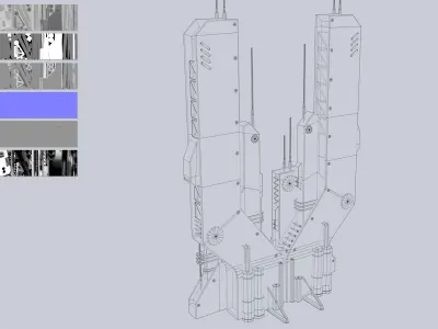 Futuristic building collection 3D Model Pack