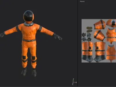 Major Tom the Sci Fi NPC Low-poly 3D model
