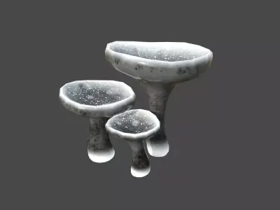 Fantasy Mushroom J10 Black - Scene Backdrop Design Low-poly 3D model