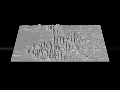 Chicago 3D Printing stl file 3D Model of Chicago 3D print model