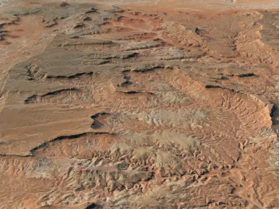 Rocky Landscape Plateau 3D model