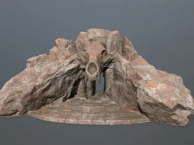Skull Gate 5 Low-poly 3D model