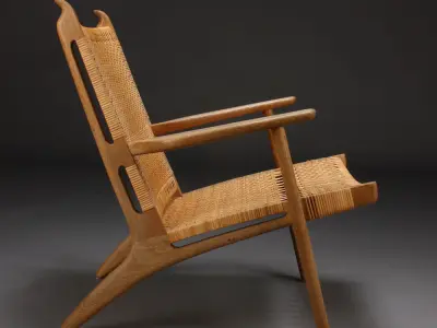 H J Wegner armchair  CH-27 3D model