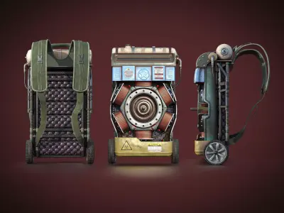 Far cry Backpack Low-poly 3D model