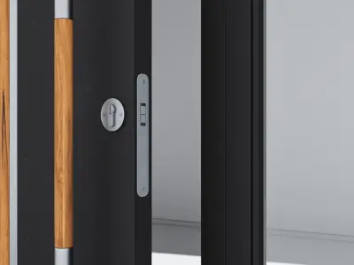 Aluminium door 97 3D model