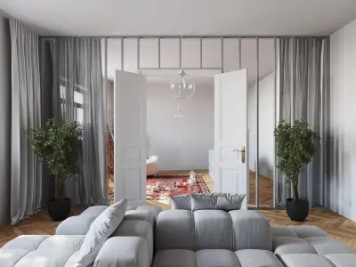 Modern Living Room 3D model