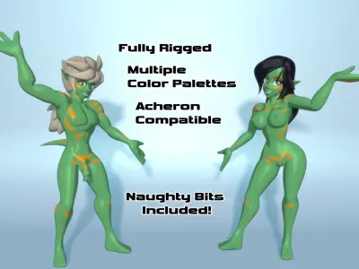 Acheron Goblin Nude Low-poly 3D model