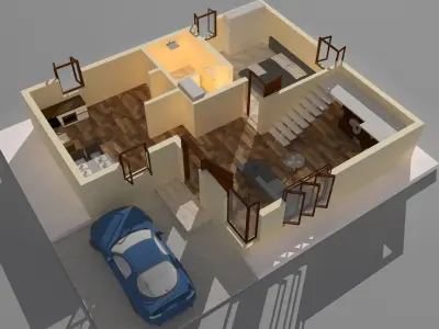 3d Exterior and Floor model of residential homes  3D model