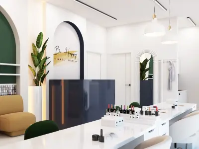 Nail and Spa Salon Interior Scene 3D Model 3D model