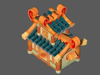 Cartoon Fantasy Architecture 3D model