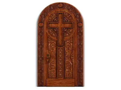 Door0020 christian cross door 3D model