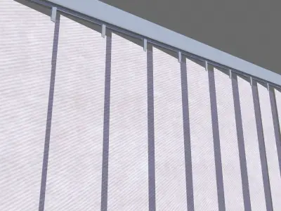 office window curtain Low-poly 3D model