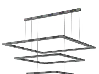 Loft style chandeliers Low-poly 3D model