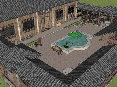 Bed and Breakfast - farming culture 3D model