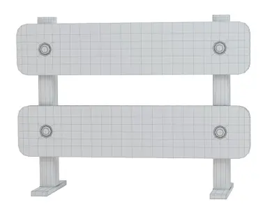 Road  Steel Barricade 3D model