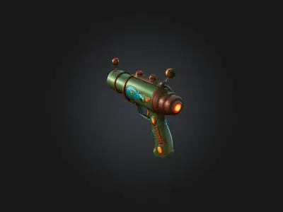 Cartoon Ray Gun 3D model