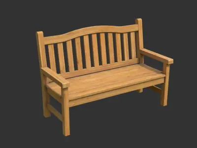Modern Bench Set  Free low-poly 3D model