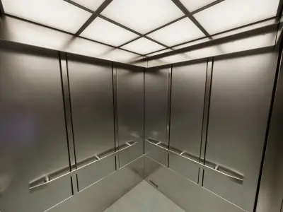 Real-time Elevator Cab Interior 04 Low-poly 3D model