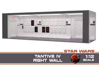 Tantive 4 right wall 1-12 scale Blackseries 3D print model