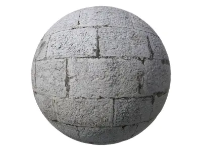 Stone wall seamless texture 3D model