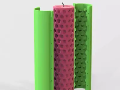 Beeswax Candle Mold 220mm 3D print model