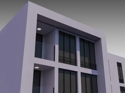 Apartment Building 003 3D model