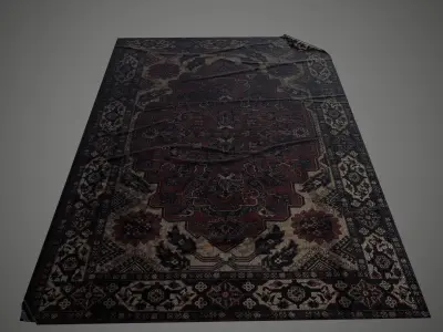 Simple low-poly carpet Low-poly 3D model