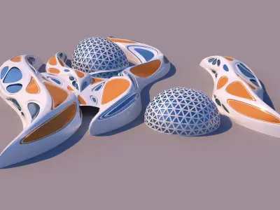 0090 - Organic Building 3D model