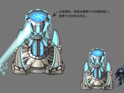 Rotating Fortress - Shock Type 02 3D model